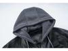 Men's Winter Plus Size PU Leather Jacket with Detachable Hood - Fleece-Lined Motorcycle Coat, European & American Style