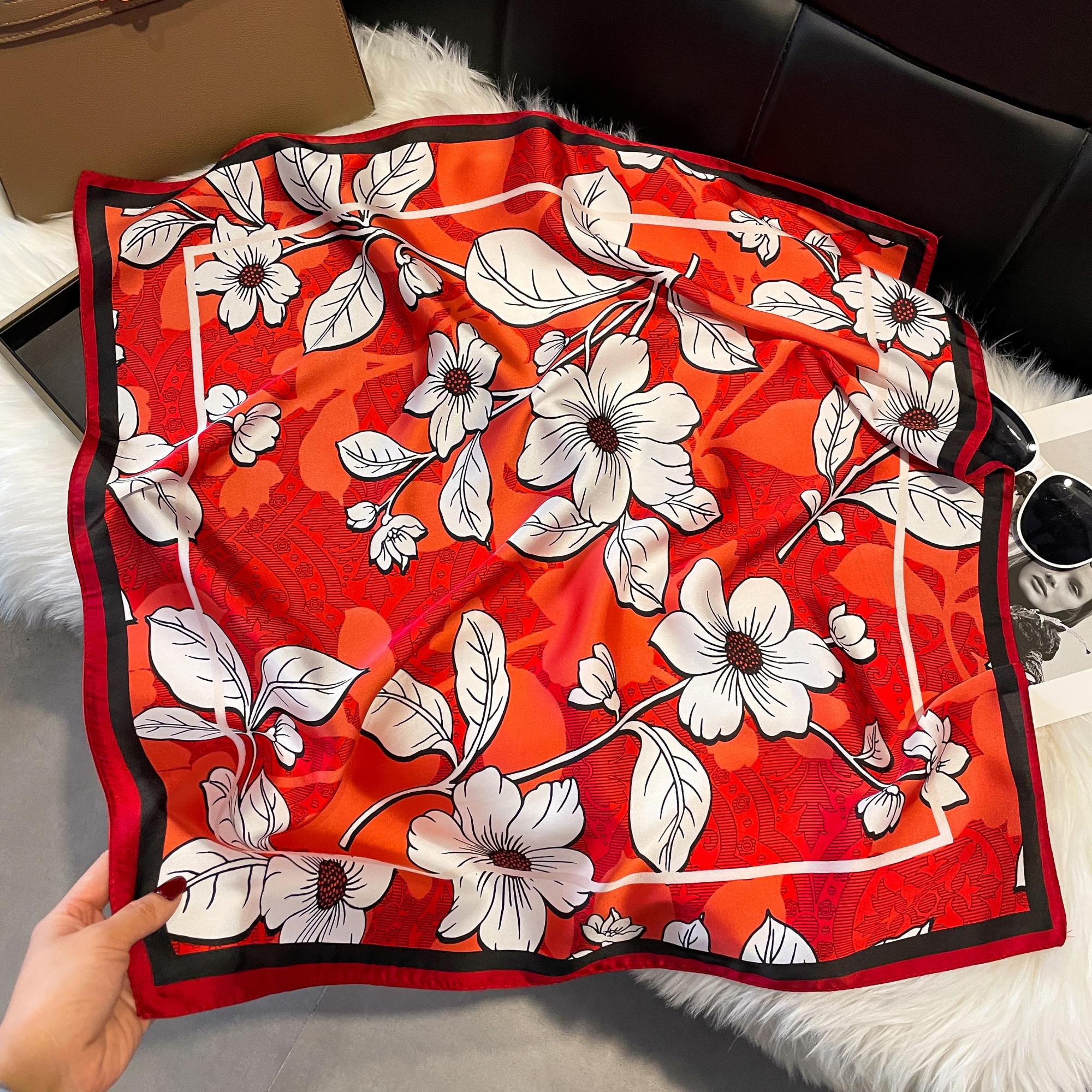 

Роскошный модный принт 70*70 см шелковый квадратный шарф женский мягкий атласный ободок для волос шейный платок галстук женский ободок фуляр лента для сумки