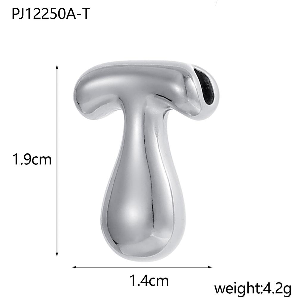 CARLIDANA Hot Sale Stainless Steel Capital Letter Alphabet Irregular Bubble Initial Pendant Charms For DIY Jewelry Necklace