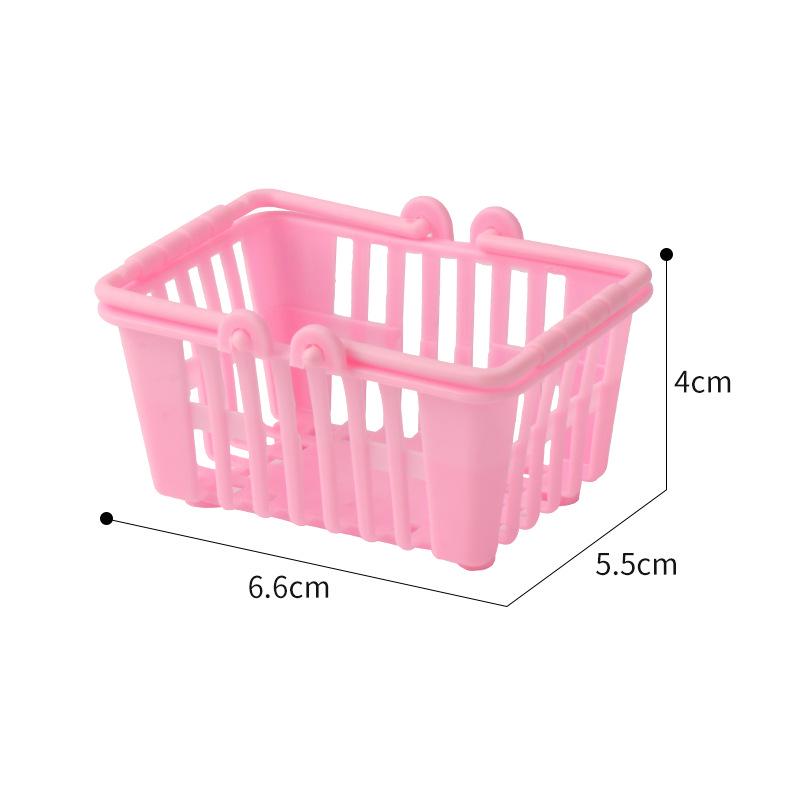 Детская игрушечная корзина для покупок с двумя ручками и аксессуарами