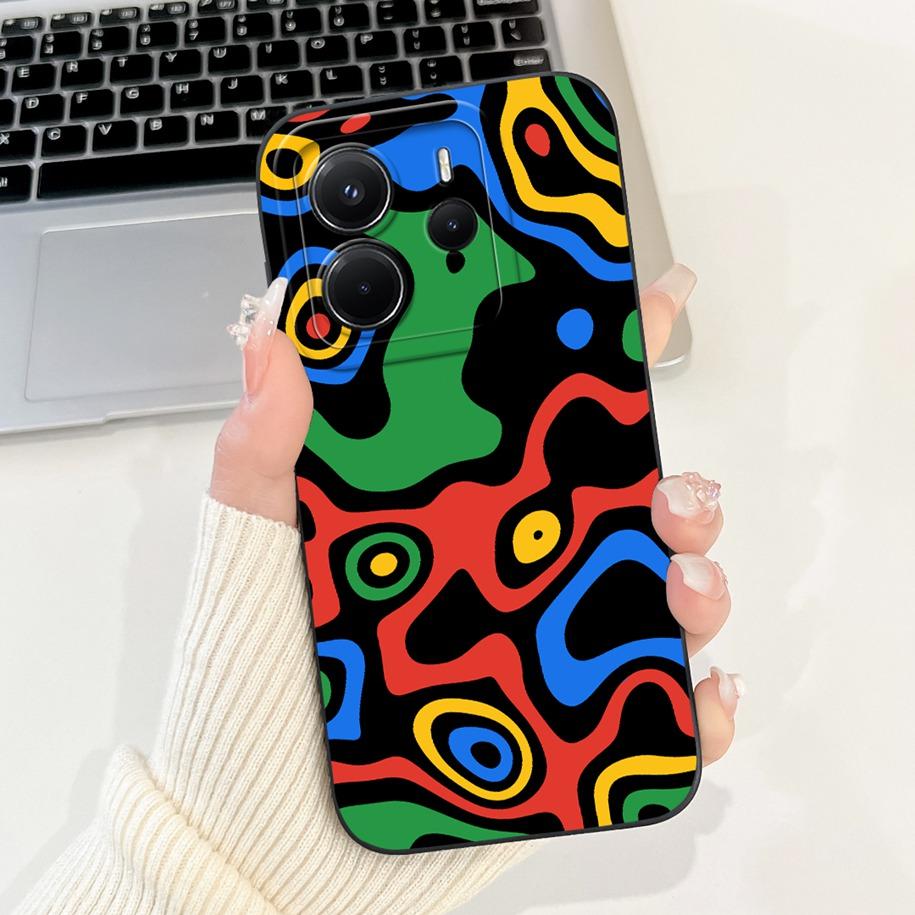 For Xiaomi Redmi Note 14 4G European Case Beautiful Sunset Bamboo Girls Soft Silicone Protective Cover on Redmi Note14 EU Bumper