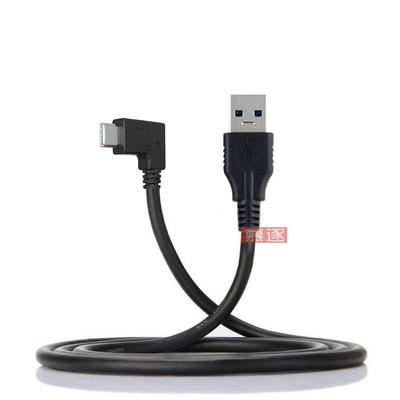 1M Type-C Elbow To USB3.0 Male Straight Data Cable 90 Degree Right Angle 10G Charging Data Cable 1M