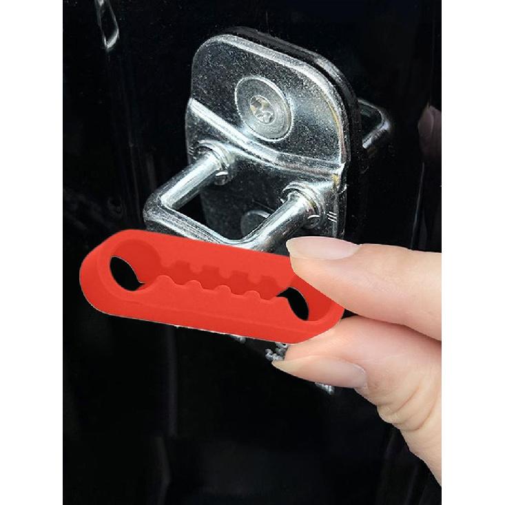 Silicone Car Door Lock Cover Pad Universal Anti Vibration Shock Absorber Soundproof Damper For Auto Door Latch Anti Scratch Gas Tank Doors 4