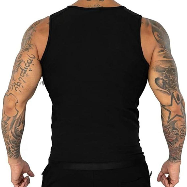 Men's Zipper Corset Sports Belly Sweat Undershirt Running Sweat Fitness Yoga Clothing Burst Sweat Suit