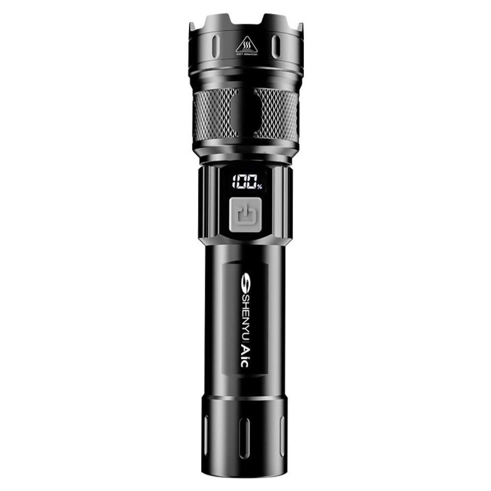 High Power Telescopic  Zoom Torch Powerful Camping Light LED Display  Flashlight  Hiking