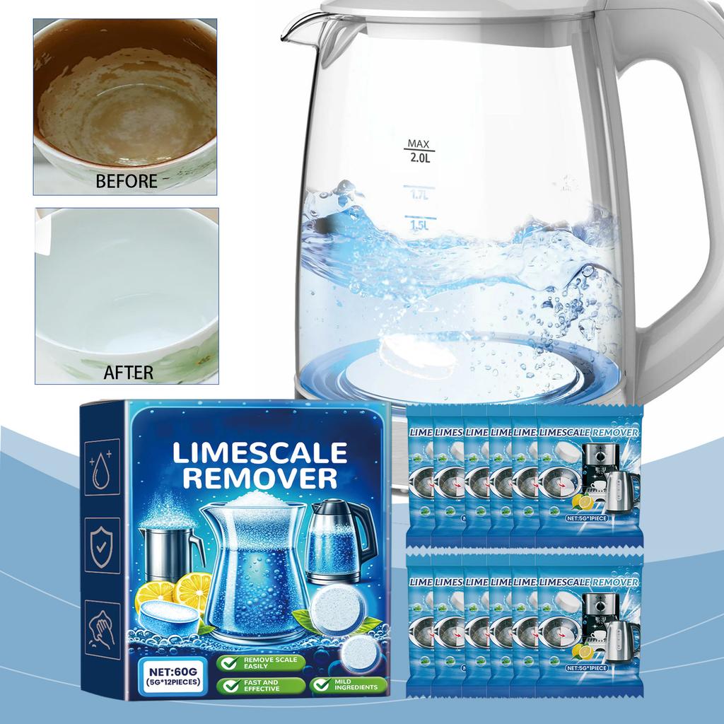 Imescale Cleaning Effervescent Tablets, Lemon Descaling Tablets For Stainless Steel Cookware And Kettles