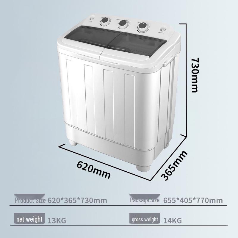 Compact Semi-Automatic Washer & Dryer for Baby and Children's Clothes