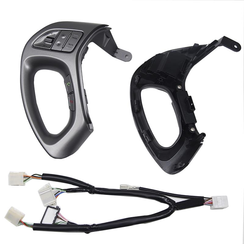 For Hyundai Tucson Ix35 Car Steering Wheel Cruise Bluetooth Control Buttons With Cables Light Grey
