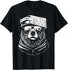 Retro Bear with Cheese Grater Hat and Sunglasses Vintage T-Shirt