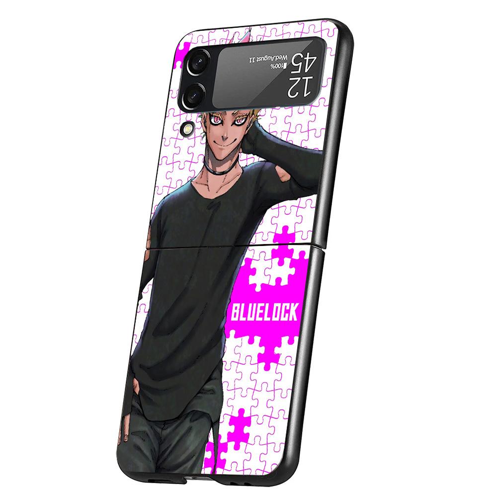 Blue Lock Shidou Ryusei Cover Phone Case For Samsung Galaxy Z Flip 7 6 5 4 3 5G Flip7 Flip6 Flip5 Flip4 Flip3 Black Fundas Shell