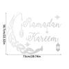 Islamic Ramadan Acrylic Mirror Wall Sticker Eid Mubarak Wall Decal for Home Living Room Bedroom TV Backdrops Decor Muslim Gift