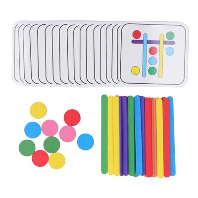 Kids Colorful Stick Puzzle Toy Color Sensory Colorful Stick Matching Cognition Development for Boys