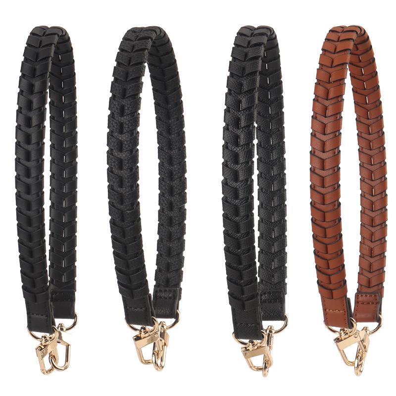 Black Woven Single Shoulder Handbag Strap for Women