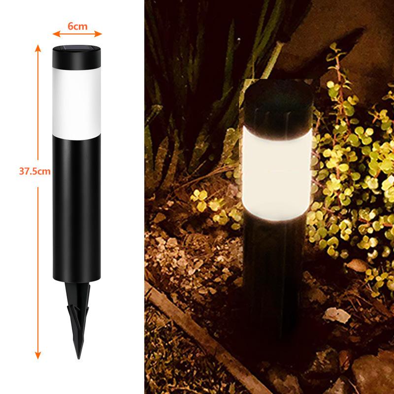Solar Light White Solar Light Stainless Steel Waterproof LED Outdoor Garden Light Suitable for Courtyard Lawn and Trail