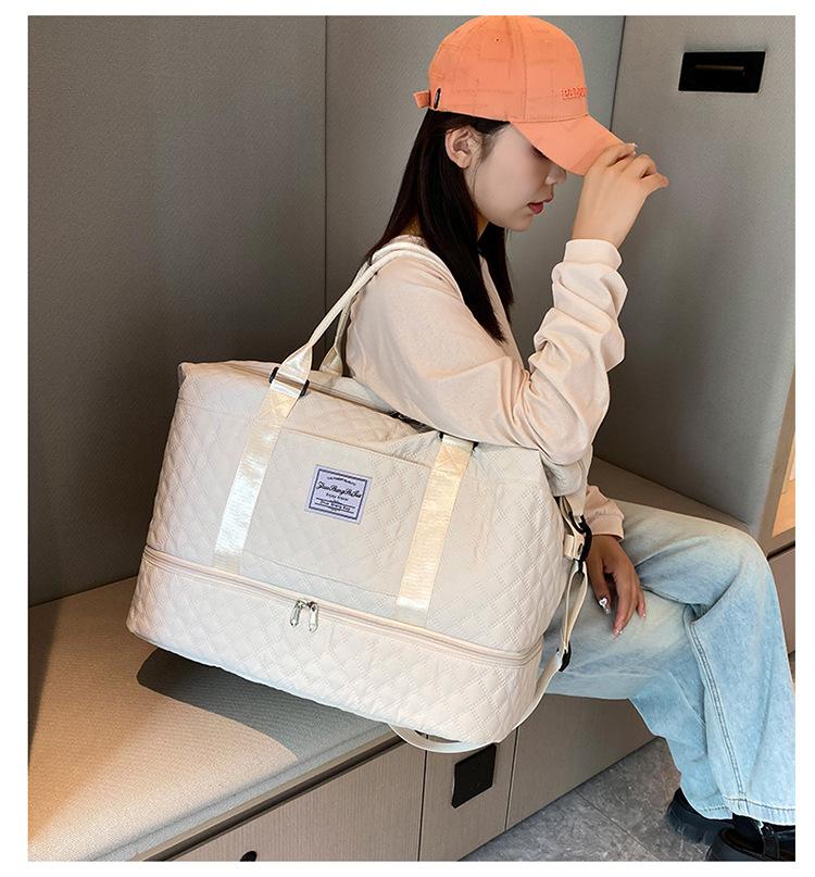 Travel Bag Rhomboid Dry And Wet Separate Sports Handbag Yoga Gym Bag