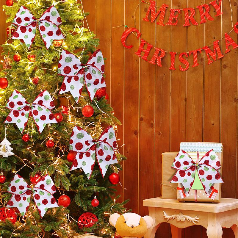 One Roll Christmas Christmas Diy Christmas Tree Decoration Silk Ribbon 6.3Cm Wide