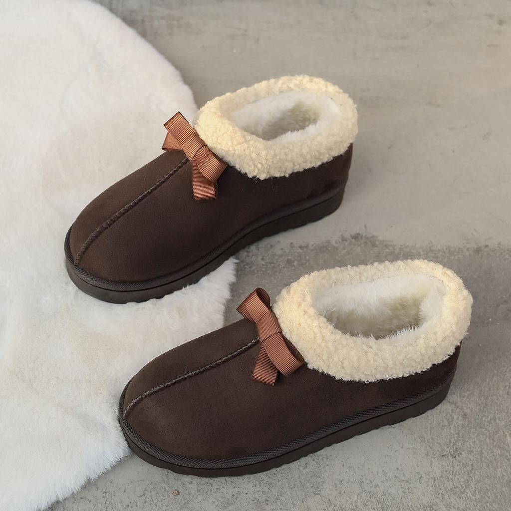 Fashion Women's Winter New Suede Waterproof Design Short Boots 2025 Casual Plus Velvet Thick Warm Thick Bottom Non-slip Women's Boots