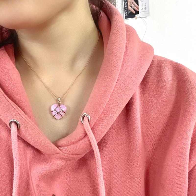 Dámský řetízek s přívěskem Diamantový Hrad Srdce Módní Roztomilý Barevný Princezna Šperk pro Přítelkyni Nejlepší Kamarádky