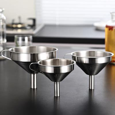 304 Stainless Steel Funnel with Slag Filter Detachable Kitchens Accessories Oil Wine Sub-funnel Mesh Colander Cooking Tools