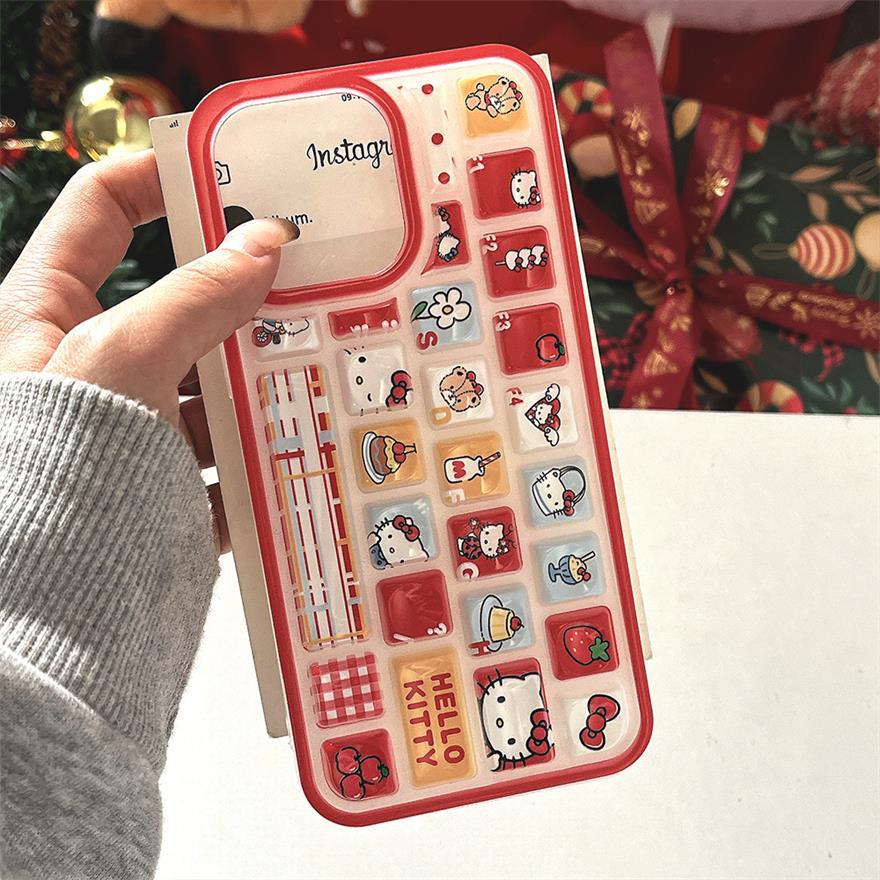 Three dimensional Keyboard Cartoon Expression Suitable for Apple 16promax Mobile Phone Case 15 Protective Case 14