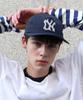 DOFFJASON D.F Burning Baseball Ball Cap Navy