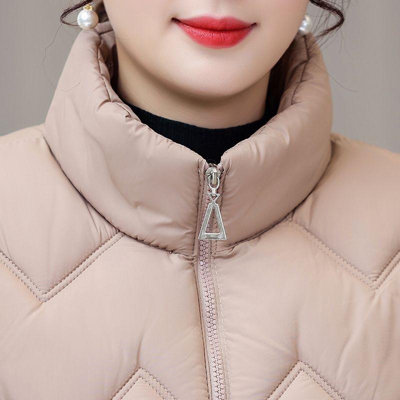 Light Purple Quilted Vest for Women - Chic, Warm, Sleeveless Polyester Top with Zipper Closure for Spring/Fall