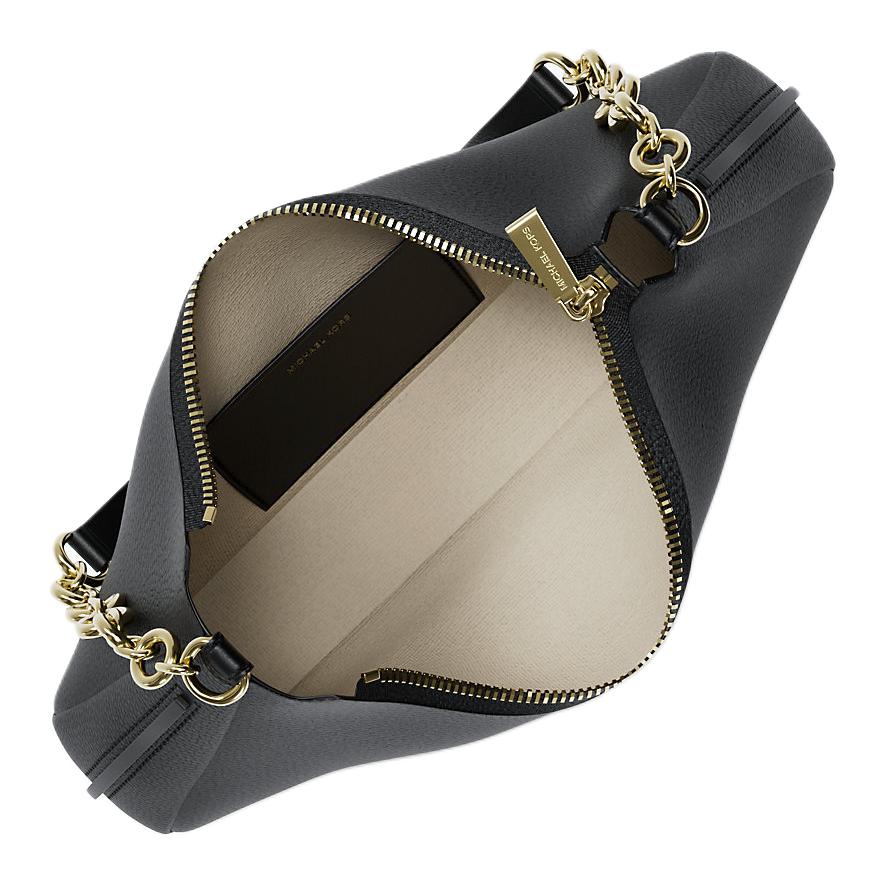 Michael Kors MK Nolita Pop Pebble Leather Crossbody Shoulder Bag Medium Women Bags Black 32R6GY5W8L-BLACK