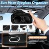 Car Visor Glasses Case Premium ABS Flocking Inner Auto Sunglasses Organizer Storage Case Anti-Scratch Eyeglasses Protection Box