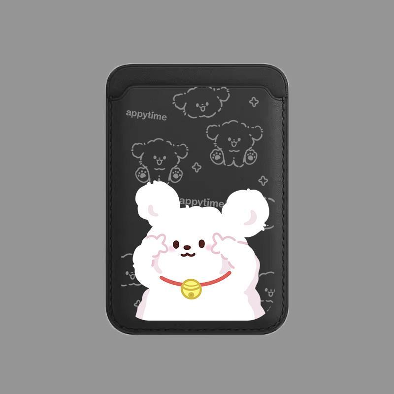Cute Couple Photo Dog Cartoon Pattern Y2K Card Holder Magnetic For iPhone 17 For Samsung Galaxy S26 FE For MagSafe Wallet Cover