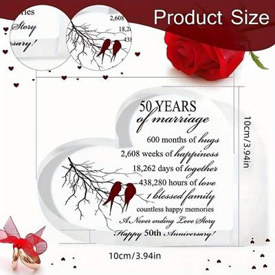 Cadeau d'anniversaire de mariage, anniversaire de mariage, souvenir de mariage, couple, cadeau de décoration pour couple