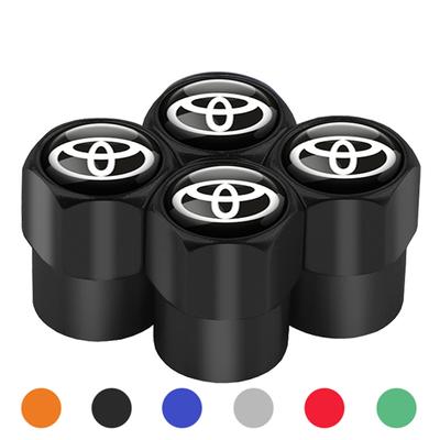 3D Metal Car Logo Wheel Valve Caps Tire Dust Cover For 4runner Harrier Venza Yaris Cross Auris Avensis Chr Rav4 Raize