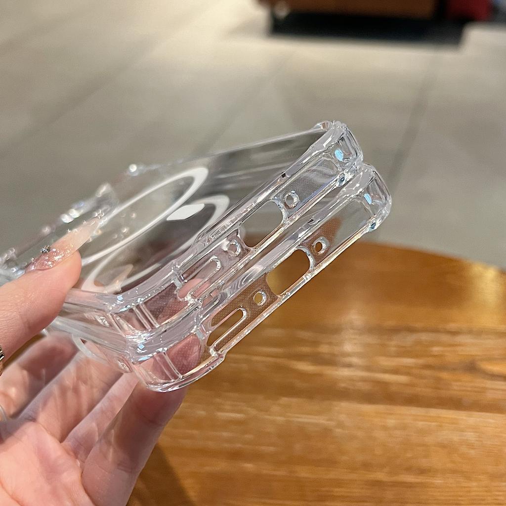 Crystal Clear Transparent Hard Phone Case for Oppo Find X9 X8 Pro Soft Bumper Anti Drop Wireless Charger Protection Cover Funda