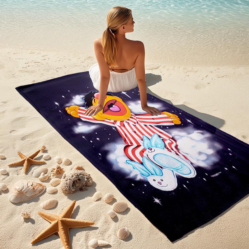 Sesame Street beach towel Outdoor camping Beach towel for vacation swim Outdoor pool Absorbent bath towel