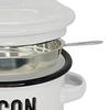 Bacon Grease Container with Strainer Scraper 46oz Ceramic Grease Saver 46oz Retro Lard Pot Cooking Up Fat Catcher