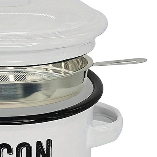 Bacon Grease Container with Strainer Scraper 46oz Ceramic Grease Saver 46oz Retro Lard Pot Cooking Up Fat Catcher