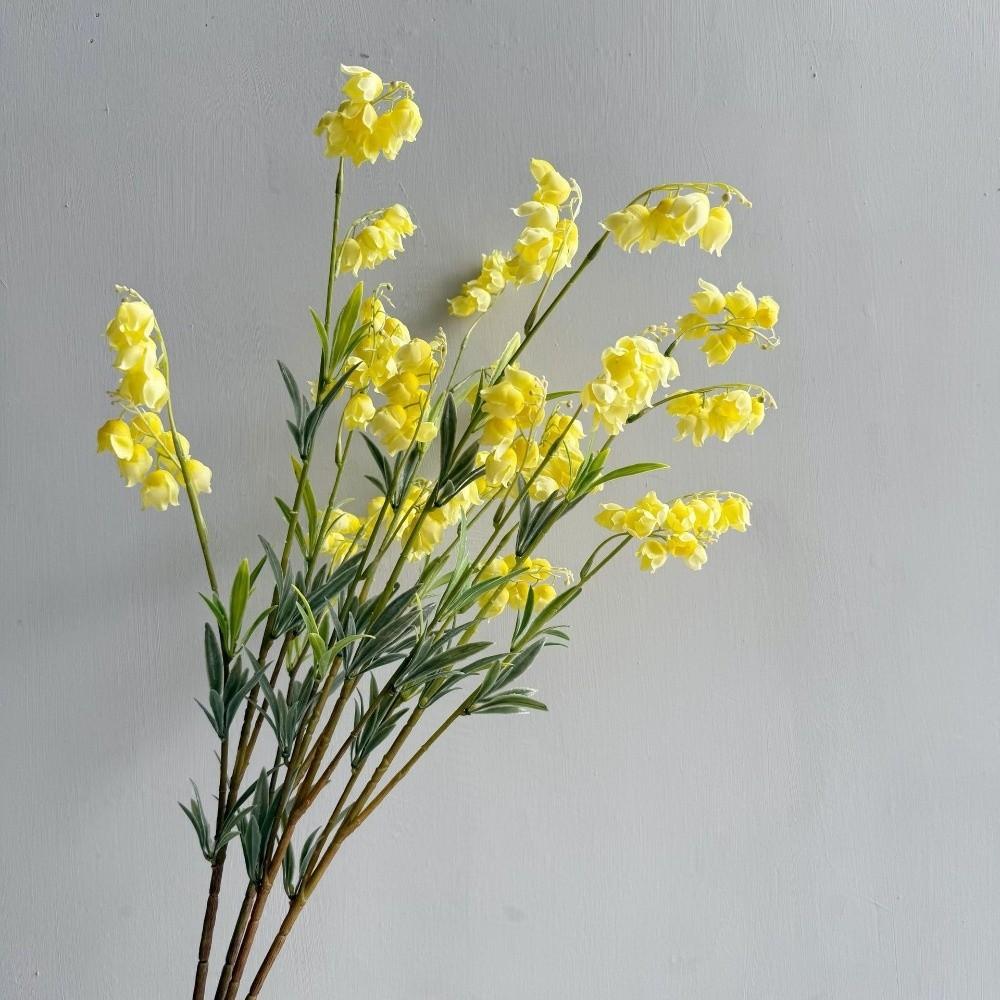 Realistic Valley Lily Artificial Bellflower Flowers 80cm Long Branch Silk Flower 3 Forks Fake Flower Home Table Decor