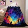 Cute Throw Blankets Girls Purple Blanket for Adults Kids Cat Throw Blanket for Bed Couch Living Room