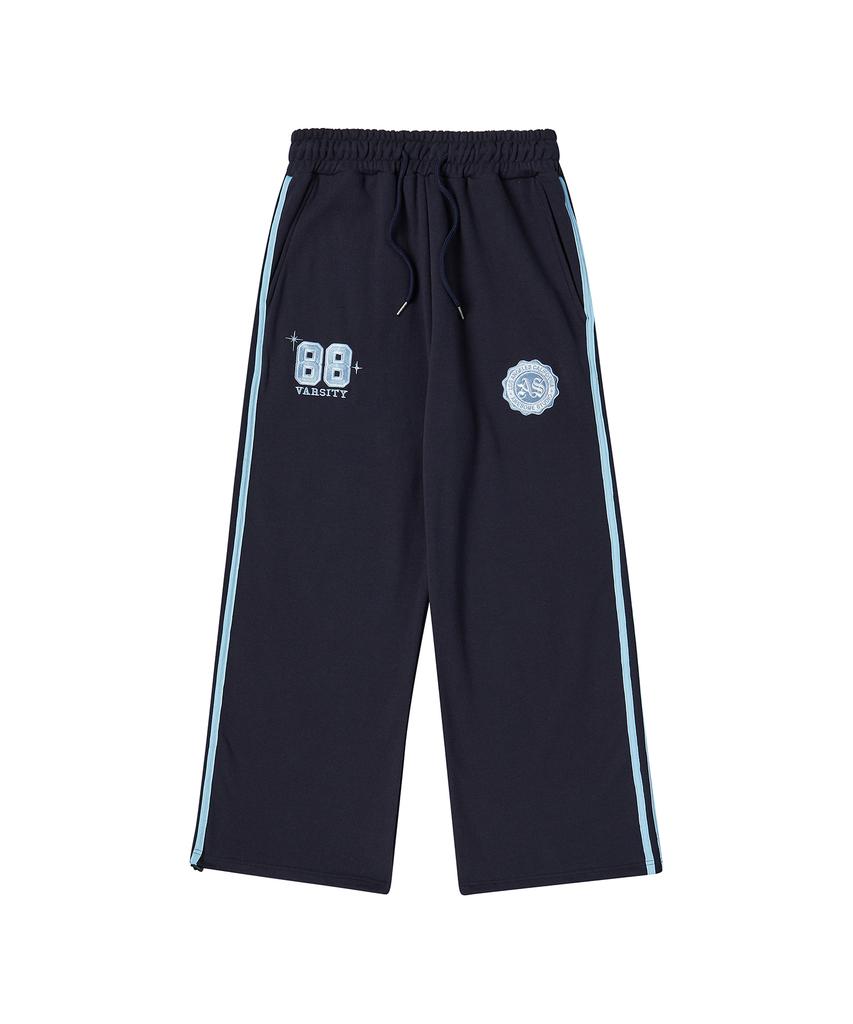 AWESOME STUDIO Line Color Block Two-Way Jogger Pants Dark Navy