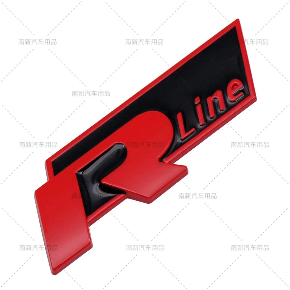 Hot 3D metal letter car trunk badge Rline logo suitable for Volkswagen Lingdu Sagitar Touran Lavida Rline modification sticker RJ5
