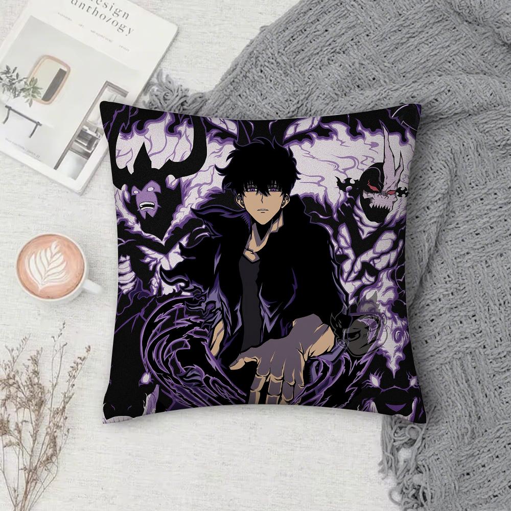Anime S-Solo L-Leveling Fantasy Fight Pillow Case Pillow Cover Case Square Pillow Case Sofa With Pillow Case For Home Use