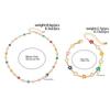 Salircon Elegent Colorful Imitation Crystal Necklace Bracelets Men Trendy Charm Oil Drop Hollow Star Clavicle Choker Y2K Jewelry