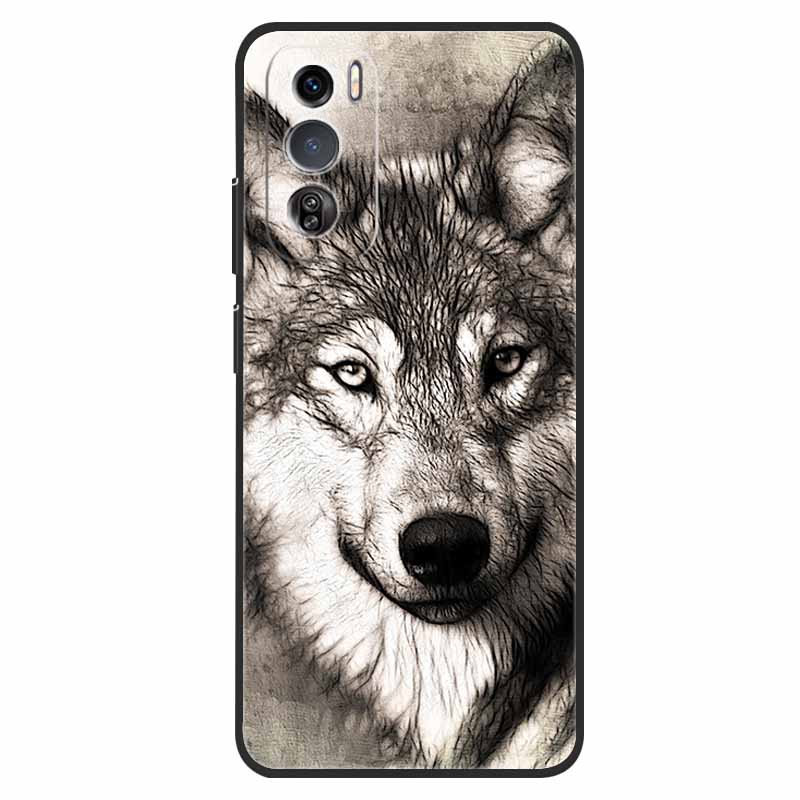 For Oppo Reno12 Pro Case TPU Animals Soft Silicone Back Cover Phone Cases For Oppo Reno 12 Pro 5G Wolf Protective CPH2629 funda