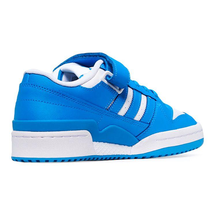 Adidas Originals Forum Low Synthetic Leather Durable Low Top Skate Shoes Kids Sneakers Blue White GX9697