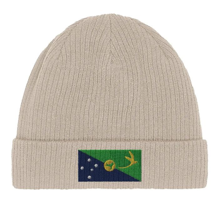 Bonnet Drapeau île Christmas en Beige