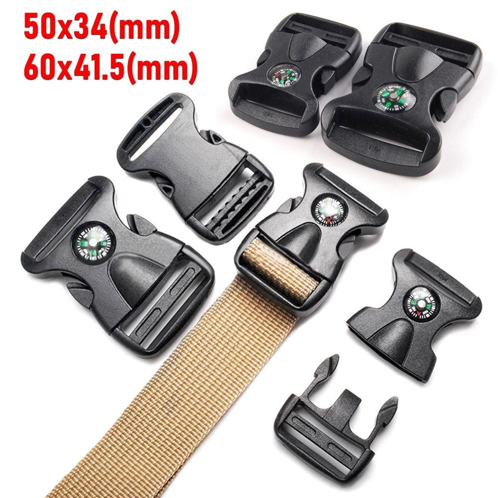 

5pcs Black Compass Buckle 25/32mm Curved Emergency Buckle High Quality Survival Buckle Outdoor Tool