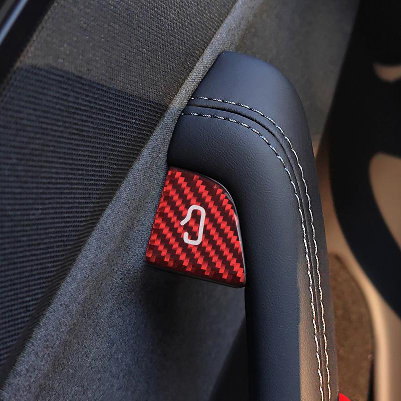 For Tesla Model Y Juniper 2026 Door Switch Button Sticker Opening Button Trim Patch New Model 3 Carbon Fiber Pattern Decor Cover