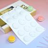 15-Loch Macaron Silikon-Backform Ideales Antihaft-Blech für französische Gebäck Schokoladenkekse und mehr