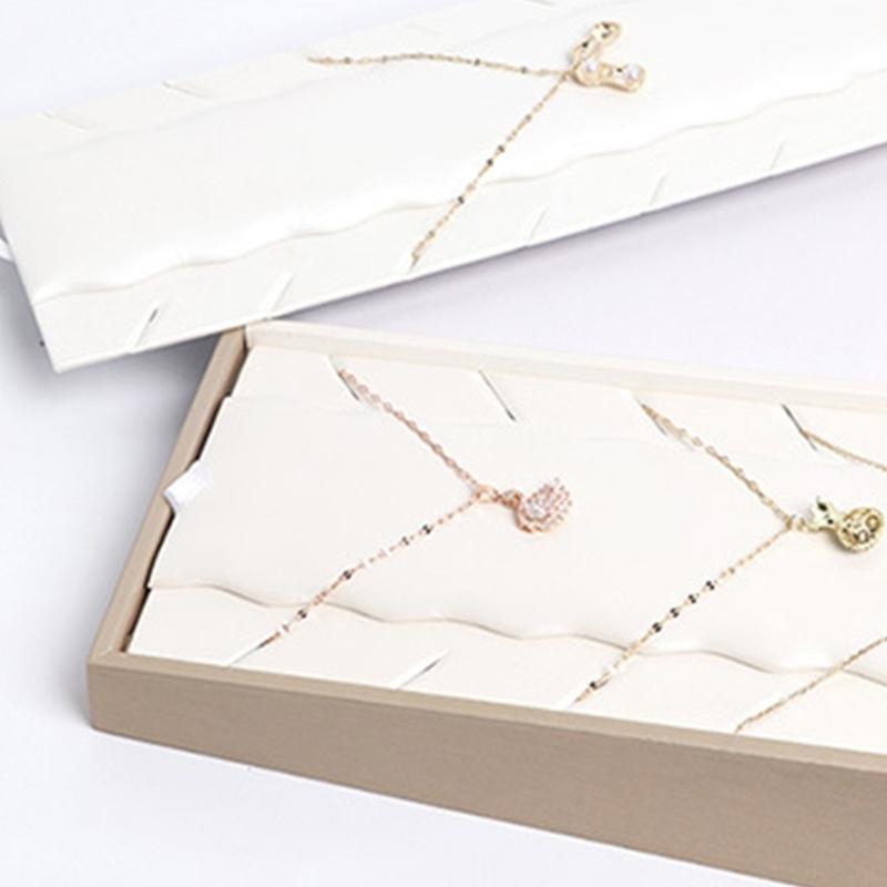 Sturdy Leather Jewelry Display Stand Featuring Weighted Bottom For Tipping Prevention And Effortless Jewelry Arrangement