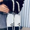 Para Xiaomi 15T Pro 17T Pro Funda con Cordón Cruzado de Cadena de Perlas Para Xiaom 17 Max Funda Trasera Transparente de Silicona Blanda a Prueba de Golpes