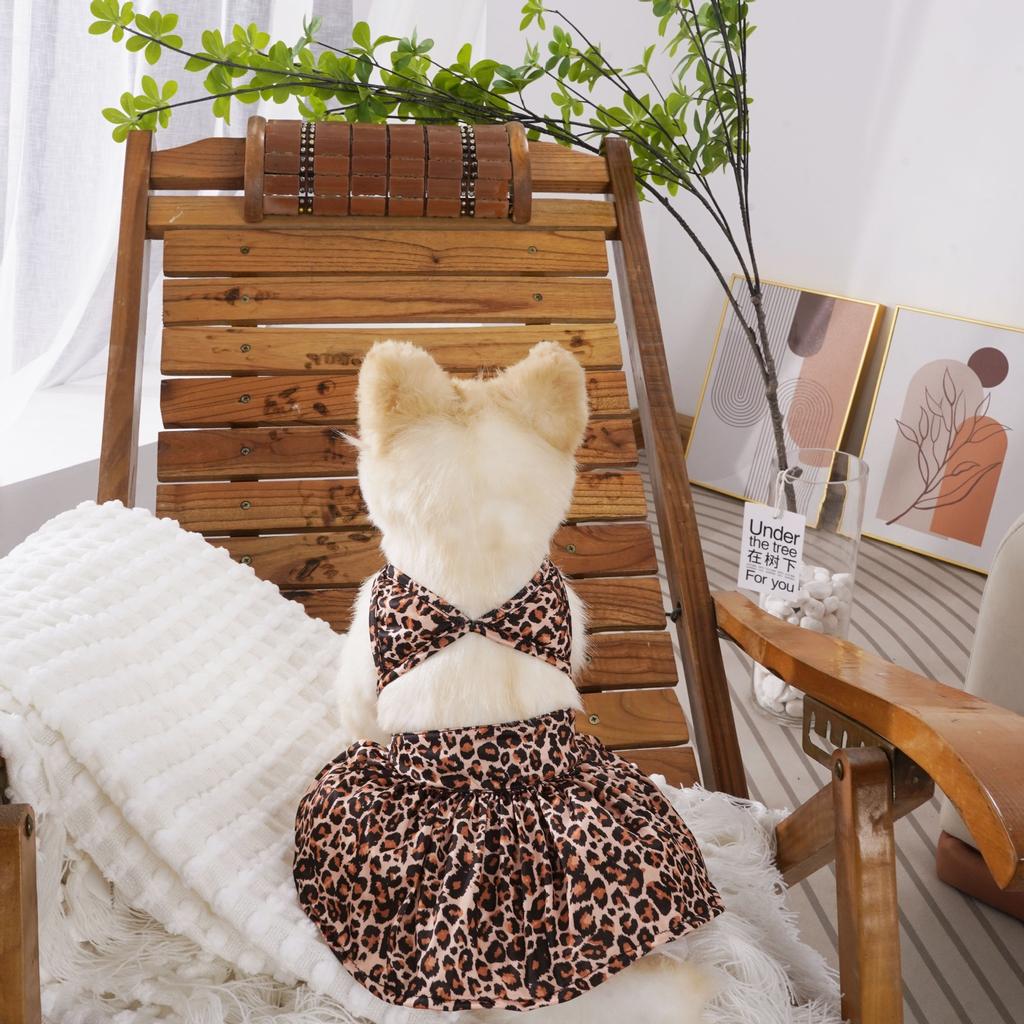 Costume da bagno bikini estivo per animali domestici stampa leopardata abiti classici uscita in spiaggia vendita diretta dalla fabbrica cucciolo cane piccolo